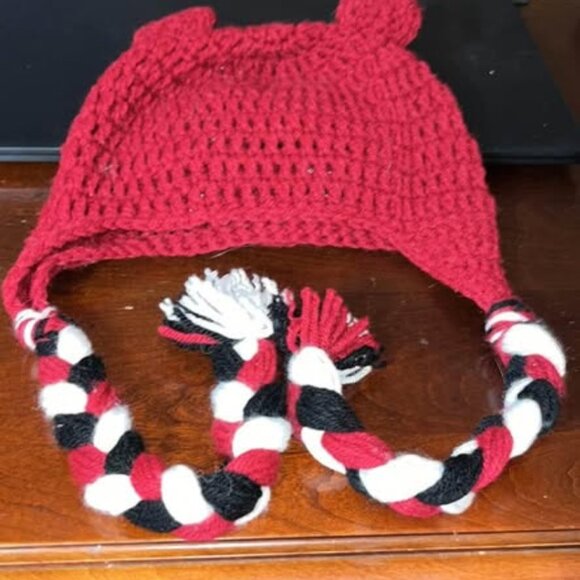 Arkansas Razorback Crochet Stocking Hat - Picture 2 of 2